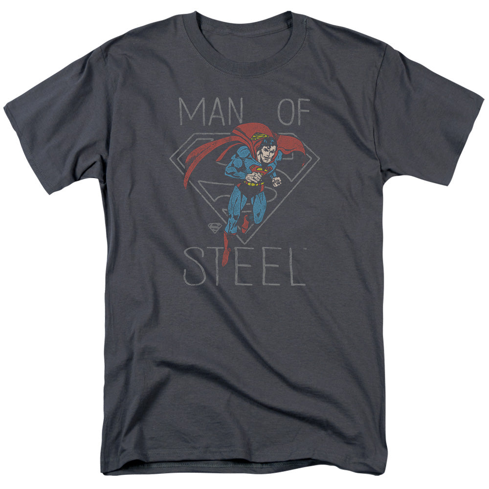 AN OFFCIALLY LICENSED DC HARDENED HEART MEN'S REGULAR FIT T-SHIRT CHARCOAL