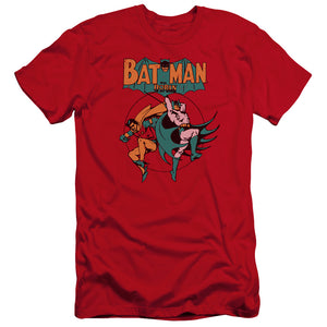 AN OFFCIALLY LICENSED DC STARLING SHOCK MEN'S PREMIUM SLIM FIT T-SHIRT RED