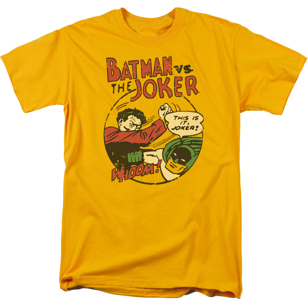 AN OFFCIALLY LICENSED DC GRUDGE MATCH MEN'S REGULAR FIT T-SHIRT GOLD