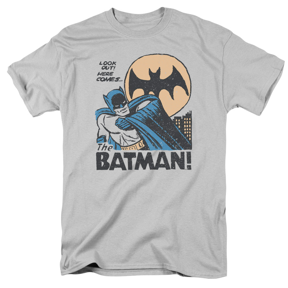 AN OFFCIALLY LICENSED DC LOOK OUT MEN'S REGULAR FIT T-SHIRT SILVER