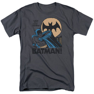 AN OFFCIALLY LICENSED DC LOOK OUT MEN'S REGULAR FIT T-SHIRT CHARCOAL