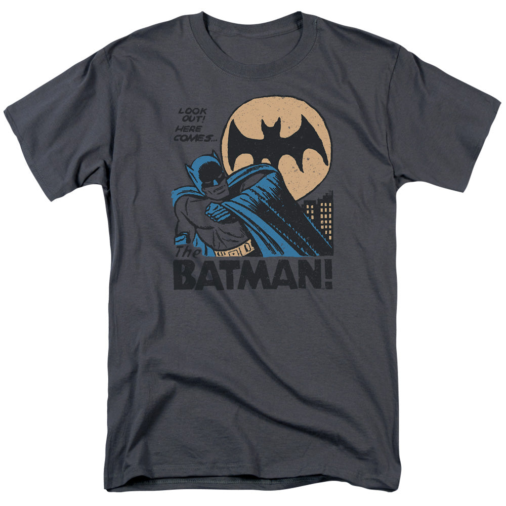 AN OFFCIALLY LICENSED DC LOOK OUT MEN'S REGULAR FIT T-SHIRT CHARCOAL