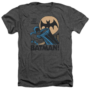 AN OFFCIALLY LICENSED DC LOOK OUT MEN'S HEATHER T-SHIRT CHARCOAL