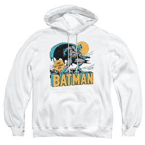 AN OFFCIALLY LICENSED DC NIGHT OFF ADULT UNISEX PULLOVER HOODIE WHITE