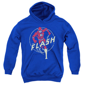 AN OFFCIALLY LICENSED DC FLASH FLASH COMICS YOUTH HOODIE ROYAL