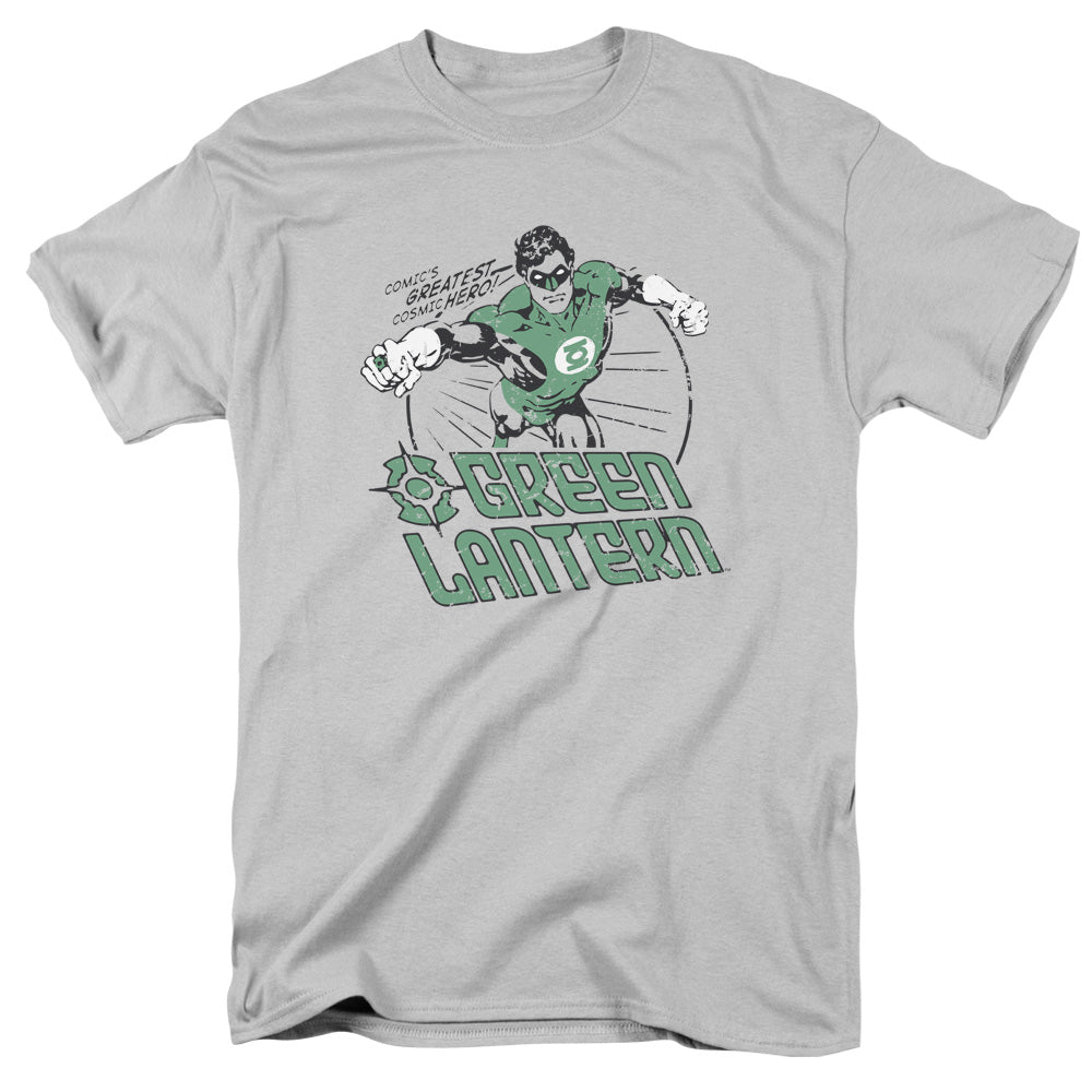 AN OFFCIALLY LICENSED DC COSMIC HERO MEN'S REGULAR FIT T-SHIRT SILVER