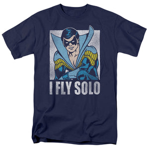 AN OFFCIALLY LICENSED DC FLY SOLO MEN'S REGULAR FIT T-SHIRT NAVY