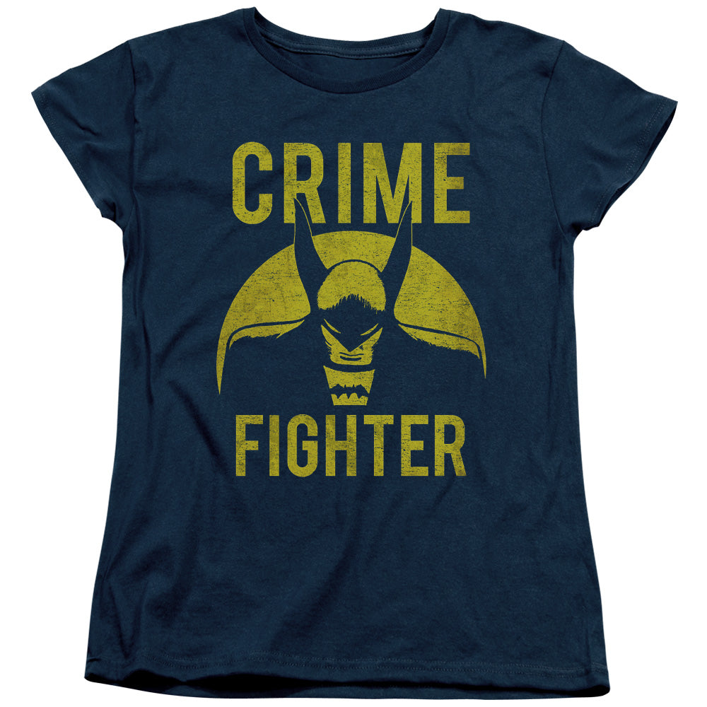 AN OFFCIALLY LICENSED DC FIGHT CRIME WOMEN'S REGULAR FIT T-SHIRT NAVY