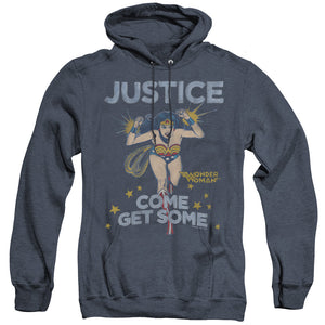 AN OFFCIALLY LICENSED DC GET SOME ADULT UNISEX HEATHER PULLOVER HOODIE NAVY