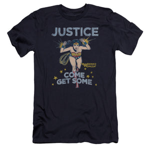 AN OFFCIALLY LICENSED DC GET SOME MEN'S PREMIUM SLIM FIT T-SHIRT NAVY