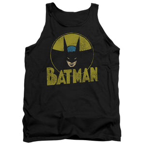AN OFFCIALLY LICENSED DC CIRCLE BAT ADULT UNISEX TANK TOP BLACK