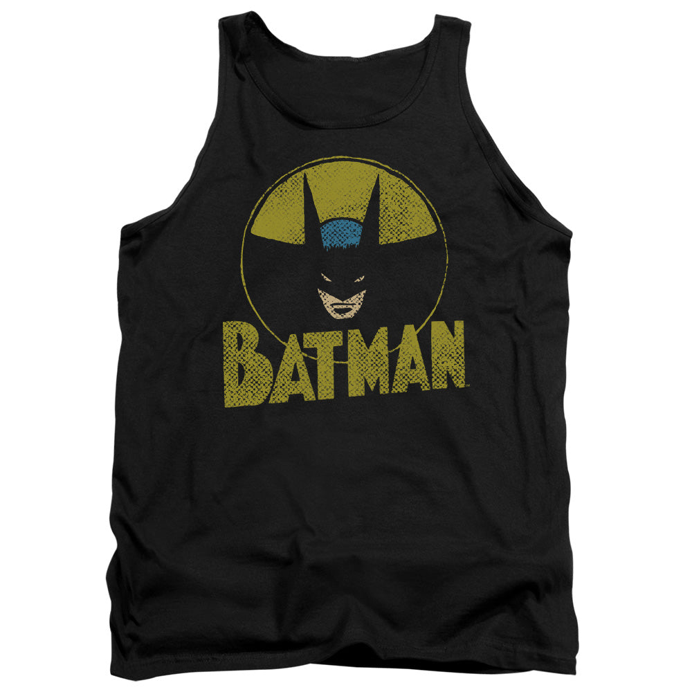 AN OFFCIALLY LICENSED DC CIRCLE BAT ADULT UNISEX TANK TOP BLACK