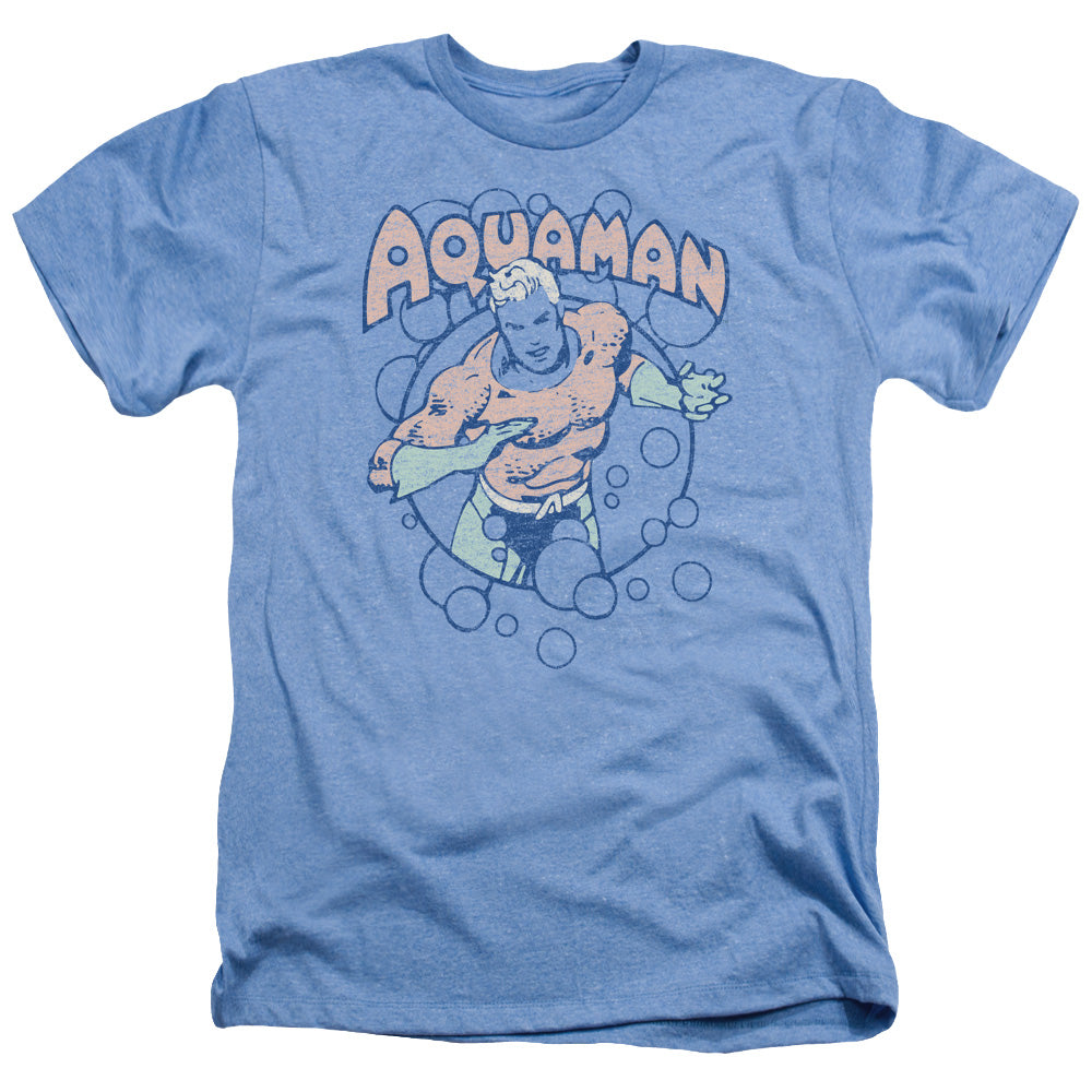 AN OFFCIALLY LICENSED DC BUBBLES MEN'S HEATHER T-SHIRT LIGHT BLUE