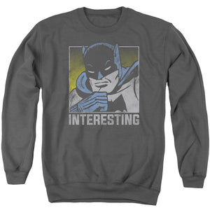 AN OFFCIALLY LICENSED DC INTERESTING ADULT UNISEX CREWNECK SWEATSHIRT CHARCOAL