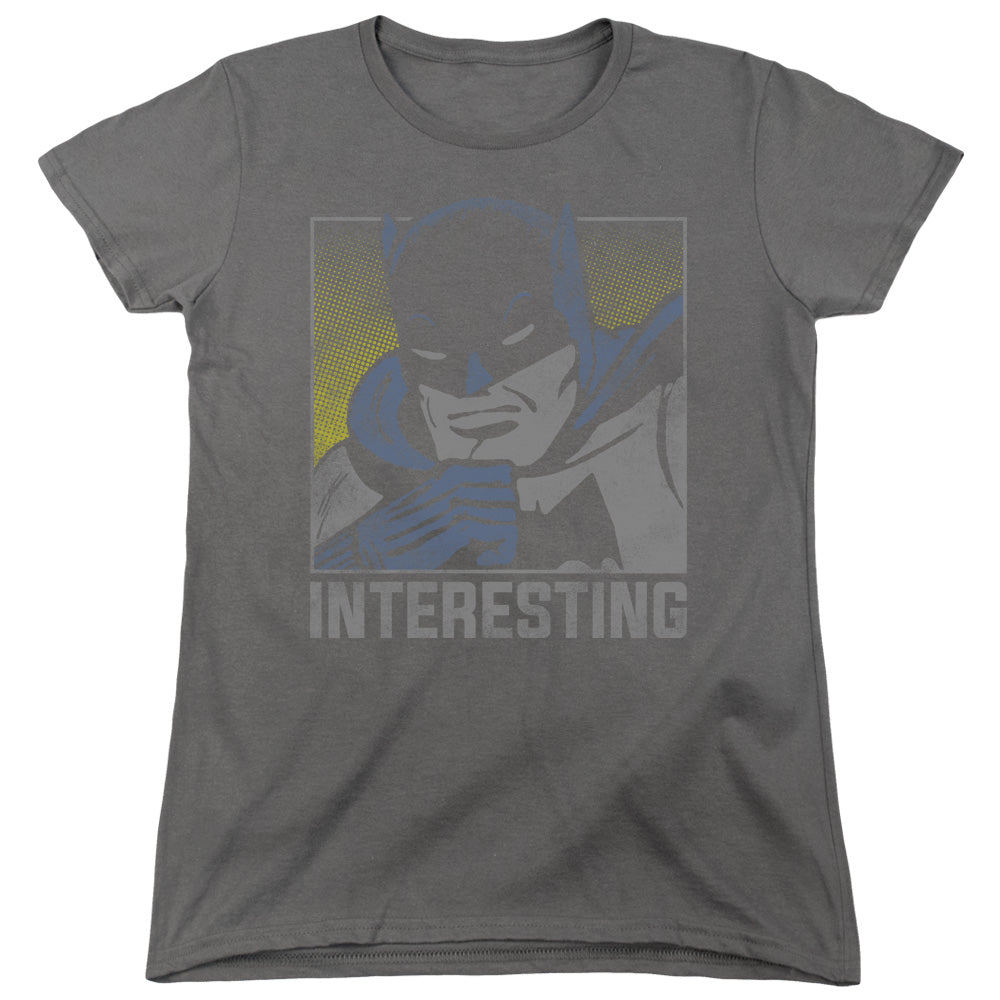 AN OFFCIALLY LICENSED DC INTERESTING WOMEN'S REGULAR FIT T-SHIRT CHARCOAL