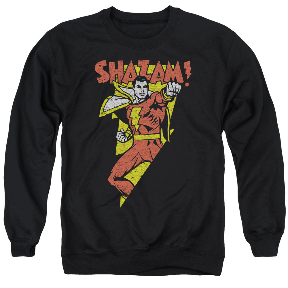 AN OFFCIALLY LICENSED DC IN BOLT ADULT UNISEX CREWNECK SWEATSHIRT BLACK