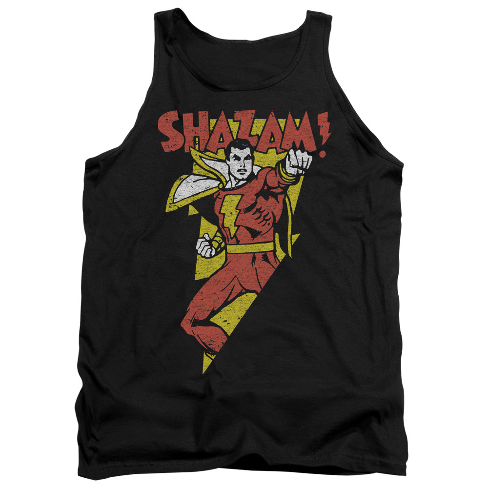 AN OFFCIALLY LICENSED DC IN BOLT ADULT UNISEX TANK TOP BLACK