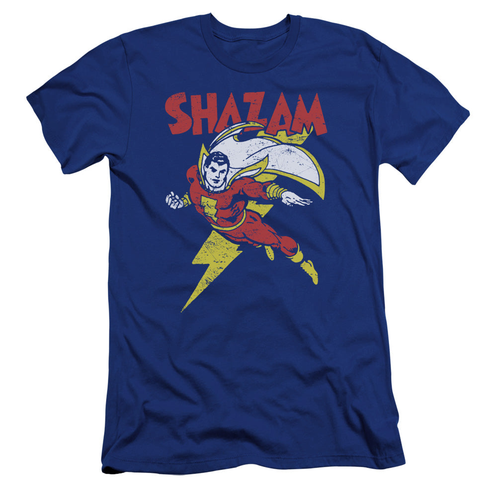 AN OFFCIALLY LICENSED DC LETS FLY MEN'S PREMIUM SLIM FIT T-SHIRT ROYAL