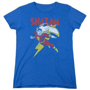 AN OFFCIALLY LICENSED DC LETS FLY WOMEN'S REGULAR FIT T-SHIRT ROYAL