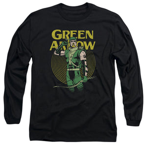 AN OFFCIALLY LICENSED DC PULL MEN'S LONG SLEEVE T-SHIRT BLACK