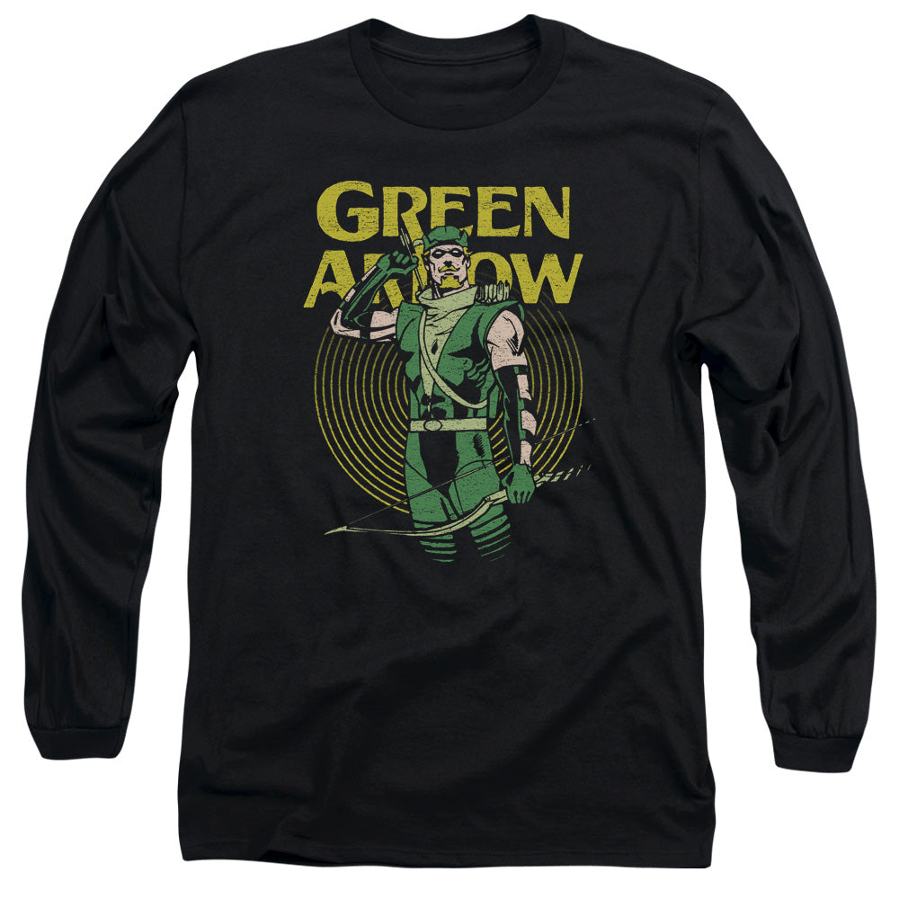 AN OFFCIALLY LICENSED DC PULL MEN'S LONG SLEEVE T-SHIRT BLACK