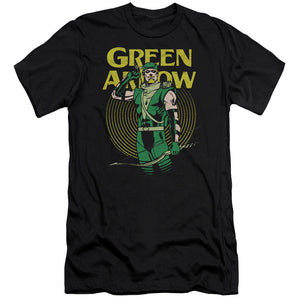 AN OFFCIALLY LICENSED DC PULL MEN'S PREMIUM SLIM FIT T-SHIRT BLACK