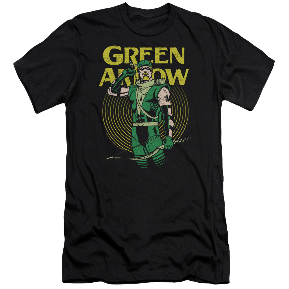 AN OFFCIALLY LICENSED DC PULL MEN'S PREMIUM SLIM FIT T-SHIRT BLACK