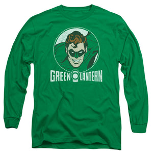 AN OFFCIALLY LICENSED DC LANTERN CIRCLE MEN'S LONG SLEEVE T-SHIRT KELLY GREEN