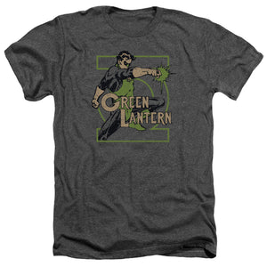 AN OFFCIALLY LICENSED DC RING POWER MEN'S HEATHER T-SHIRT CHARCOAL