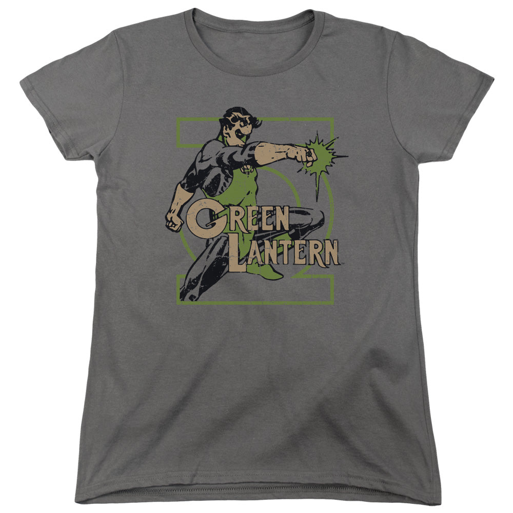 AN OFFCIALLY LICENSED DC RING POWER WOMEN'S REGULAR FIT T-SHIRT CHARCOAL