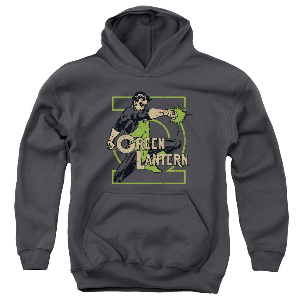 AN OFFCIALLY LICENSED DC RING POWER YOUTH HOODIE CHARCOAL