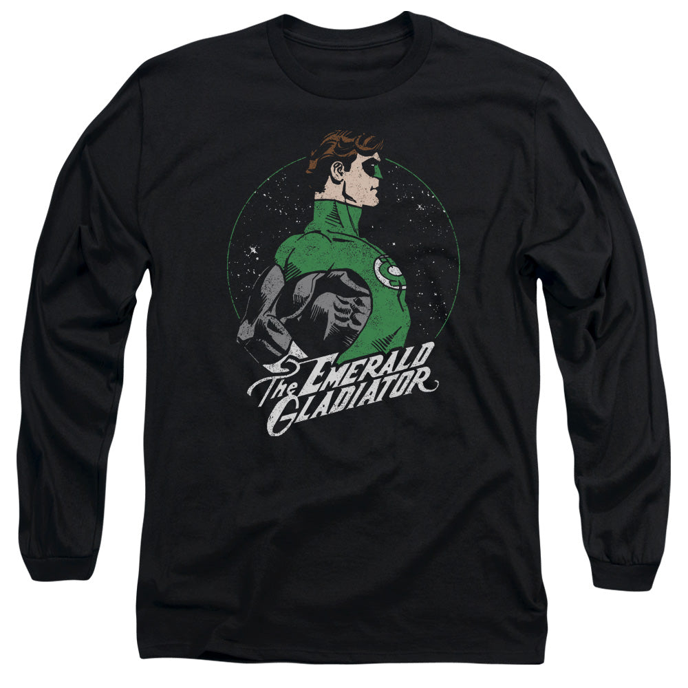 AN OFFCIALLY LICENSED DC STAR GAZER MEN'S LONG SLEEVE T-SHIRT BLACK