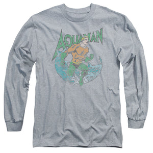 AN OFFCIALLY LICENSED DC MARCO MEN'S LONG SLEEVE T-SHIRT ATHLETIC HEATHER