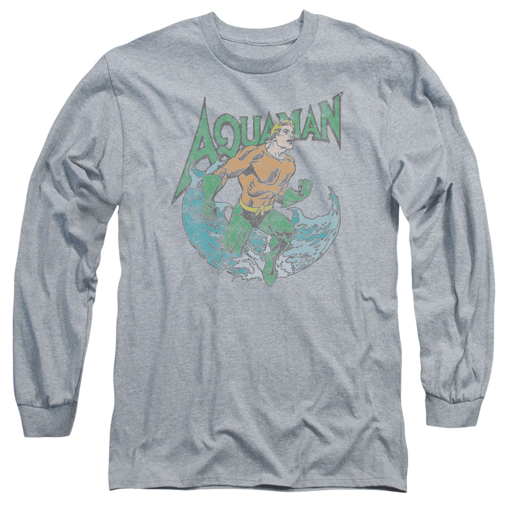 AN OFFCIALLY LICENSED DC MARCO MEN'S LONG SLEEVE T-SHIRT ATHLETIC HEATHER