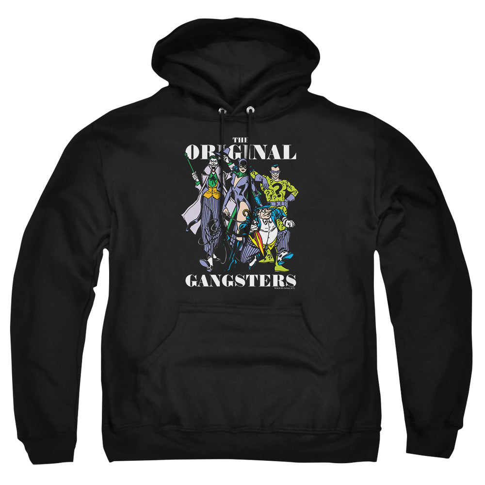 AN OFFCIALLY LICENSED DC ORIGINAL GANGSTERS ADULT UNISEX PULLOVER HOODIE BLACK
