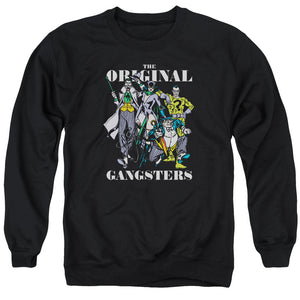 AN OFFCIALLY LICENSED DC ORIGINAL GANGSTERS ADULT UNISEX CREWNECK SWEATSHIRT BLACK