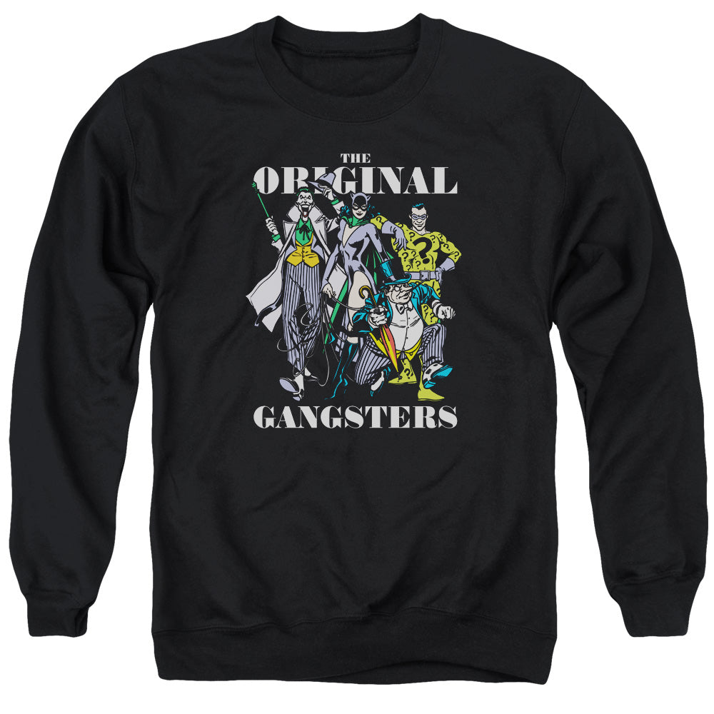 AN OFFCIALLY LICENSED DC ORIGINAL GANGSTERS ADULT UNISEX CREWNECK SWEATSHIRT BLACK
