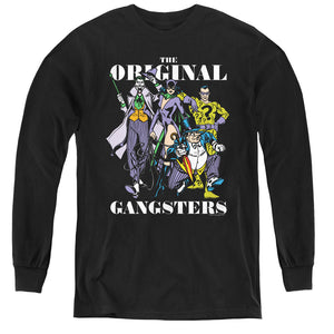 AN OFFCIALLY LICENSED DC ORIGINAL GANGSTERS YOUTH LONG SLEEVE T-SHIRT BLACK