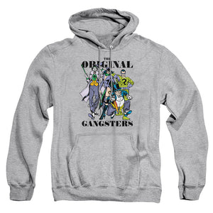AN OFFCIALLY LICENSED DC ORIGINAL GANGSTERS ADULT UNISEX PULLOVER HOODIE ATHLETIC HEATHER