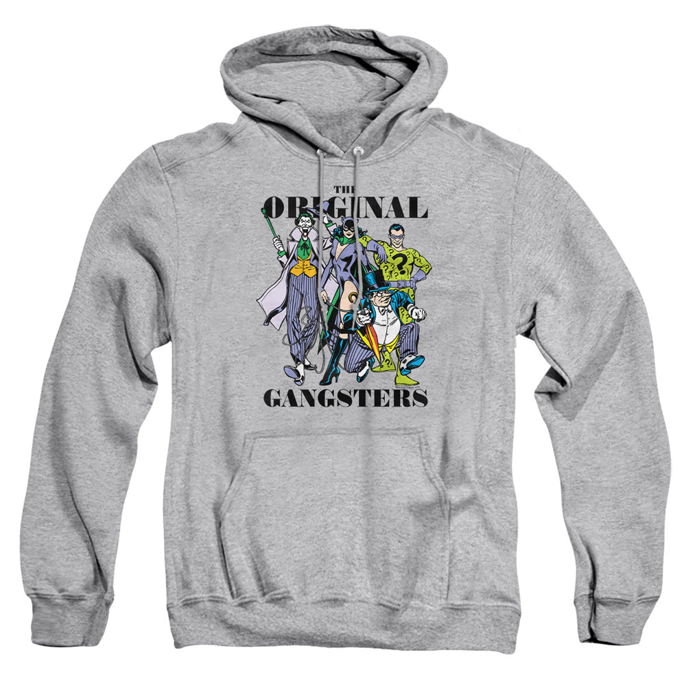 AN OFFCIALLY LICENSED DC ORIGINAL GANGSTERS ADULT UNISEX PULLOVER HOODIE ATHLETIC HEATHER