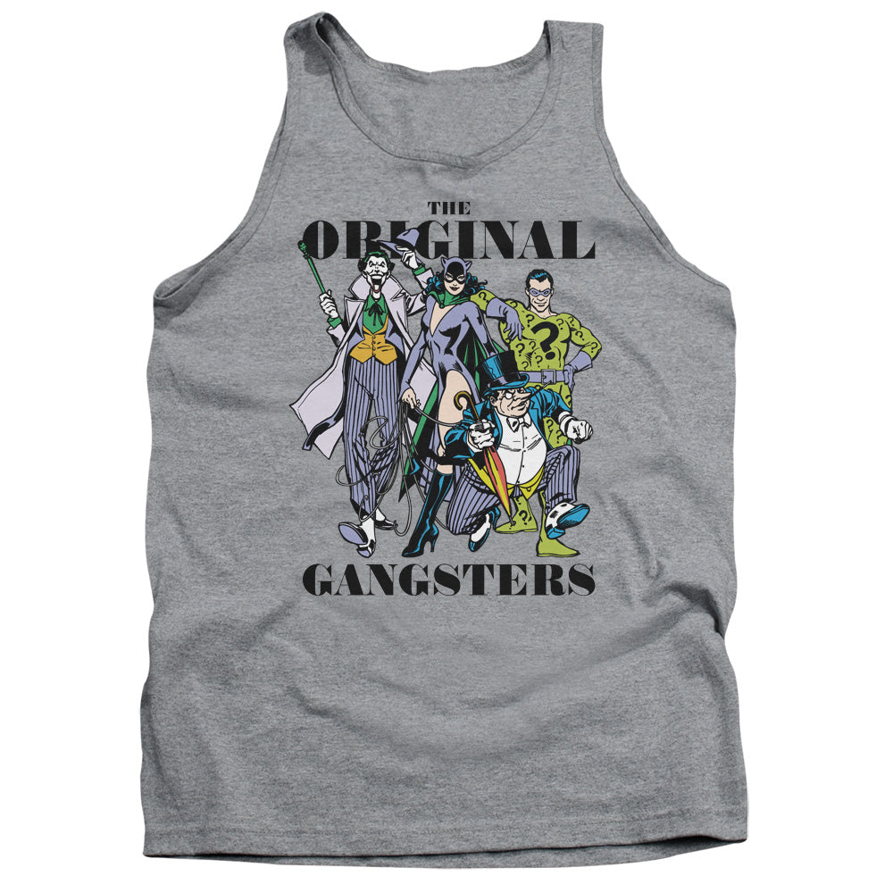 AN OFFCIALLY LICENSED DC ORIGINAL GANGSTERS ADULT UNISEX TANK TOP ATHLETIC HEATHER