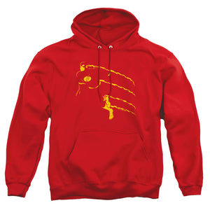 AN OFFCIALLY LICENSED DC FLASH FLASH MIN ADULT UNISEX PULLOVER HOODIE RED