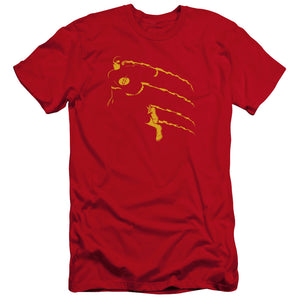 AN OFFCIALLY LICENSED DC FLASH FLASH MIN MEN'S PREMIUM SLIM FIT T-SHIRT RED