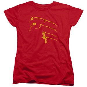 AN OFFCIALLY LICENSED DC FLASH FLASH MIN WOMEN'S REGULAR FIT T-SHIRT RED