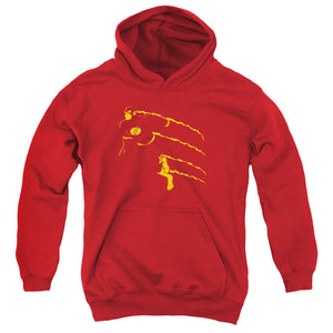 AN OFFCIALLY LICENSED DC FLASH FLASH MIN YOUTH HOODIE RED