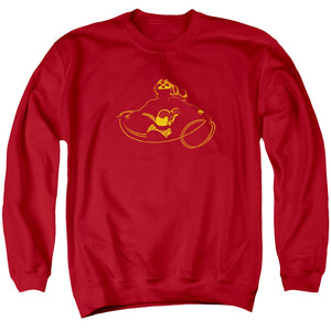 AN OFFCIALLY LICENSED DC WONDER MIN ADULT UNISEX CREWNECK SWEATSHIRT RED