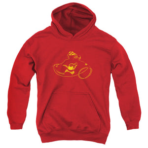 AN OFFCIALLY LICENSED DC WONDER MIN YOUTH HOODIE RED