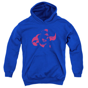 AN OFFCIALLY LICENSED DC SUPER MIN YOUTH HOODIE ROYAL