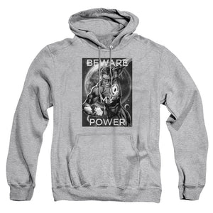 AN OFFCIALLY LICENSED DC POWER ADULT UNISEX PULLOVER HOODIE ATHLETIC HEATHER
