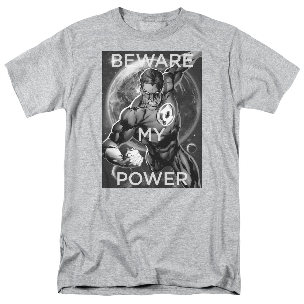 AN OFFCIALLY LICENSED DC POWER MEN'S REGULAR FIT T-SHIRT ATHLETIC HEATHER